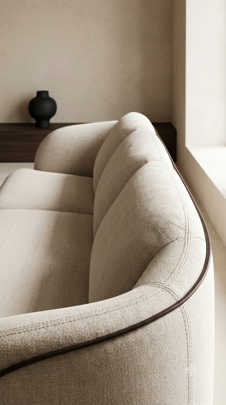 Luxury MIISOFA lounge sofa with rounded silhouette in a refined interior